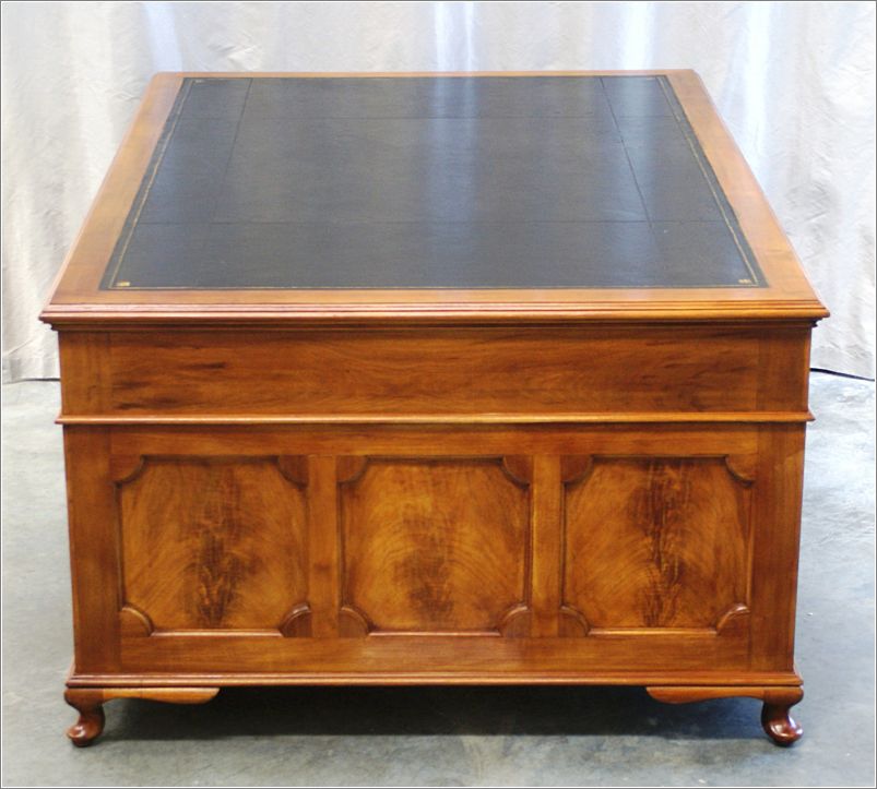 1019 Antique Large Mahogany Partners Desk (6)